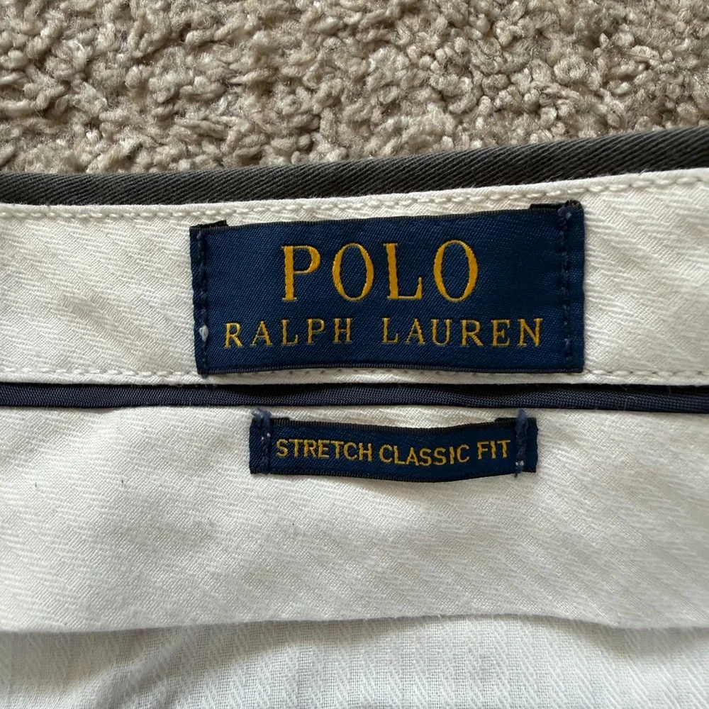 Polo Ralph Lauren Embroidered Shorts Size 33 Classic Fit Gray - Picture 2 of 15
